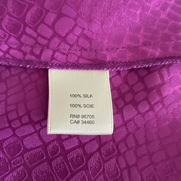 Rebecca Taylor 100% Silk Snakeskin Pattern Midi Dress, Drop Waist - Pink, Size 4 - Picture 9 of 11